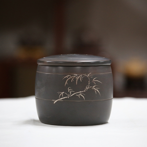 广西坭兴陶茶罐坭兴陶瓷储物罐